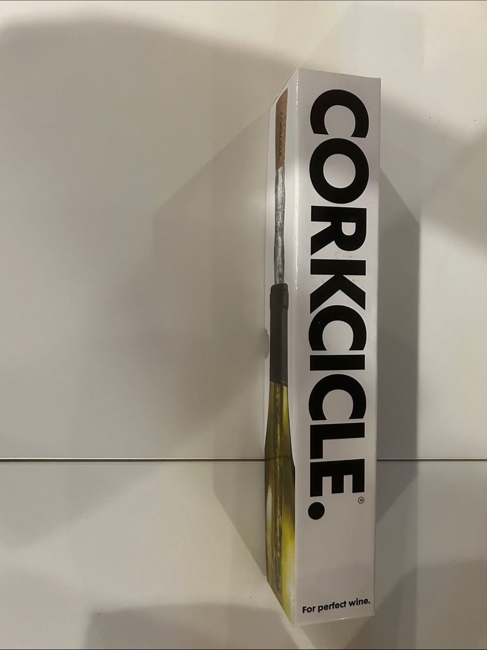 Corkcicle Wine Chiller – White with Yellow-Green Accent
